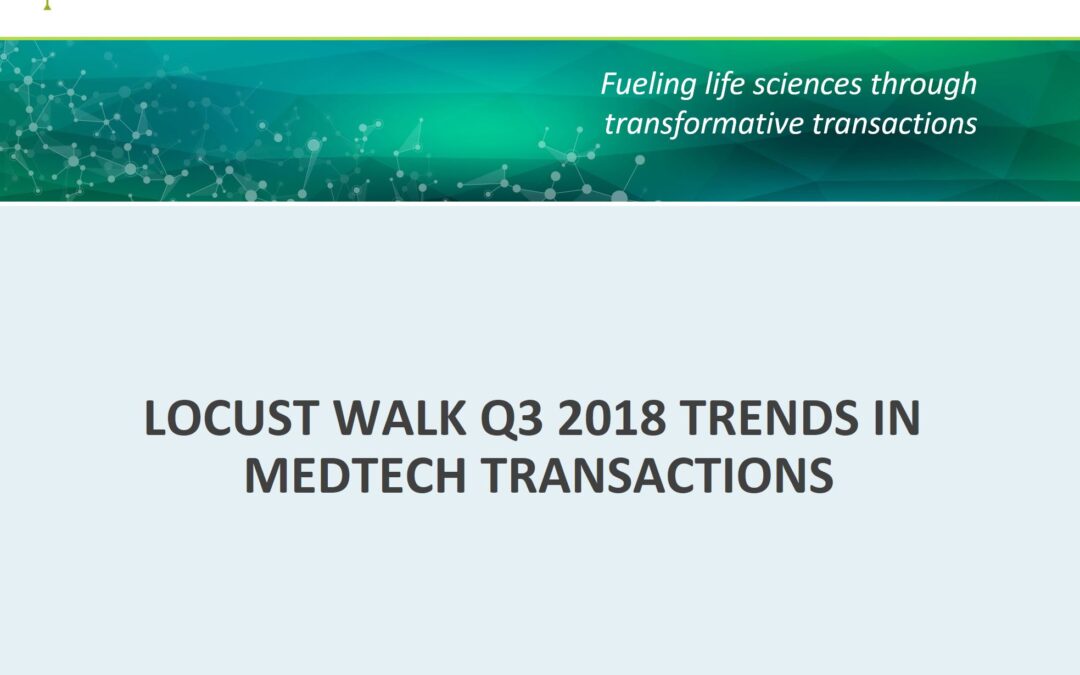 Q3 2018 Medtech report