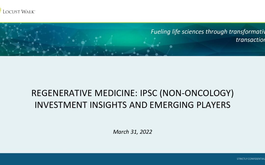 Regenerative Medicine iPSC_cover page
